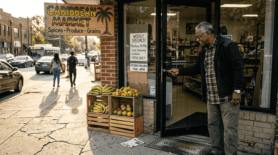 Man opening small Atlanta grocery storefront