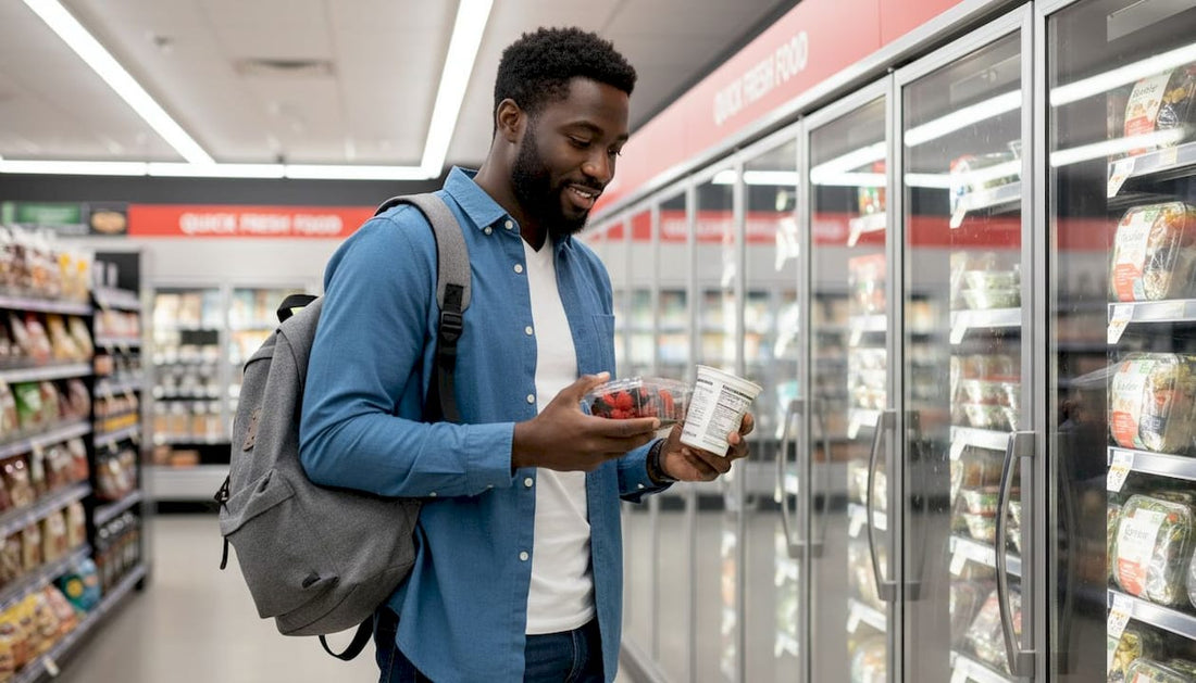 Atlanta shopper choosing healthy snack options